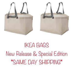 2 LIMITED EDITION IKEA BEIGE Large Shopping Bag Reusable Laundry